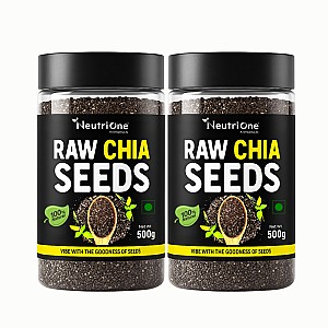 Raw Chia Seeds for Weight Loss with Omega 3 ,and Fiber,Calcium Rich/Protein Chia Seeds (2 x 500 g)