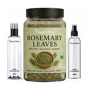  Rosemary Leaves Dried 250g,for Hair Growth + Hair Mist Spray,Hair Oil Applicator (250 g)